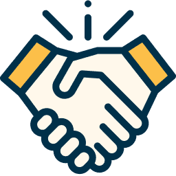 team development plans for good handshake icon